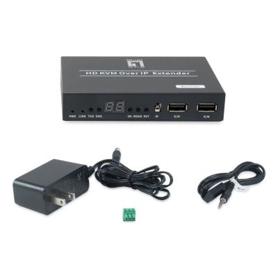 3. LevelOne HVE-6701R Ściana wideo HDMI przez nadajnik IP PoE bk