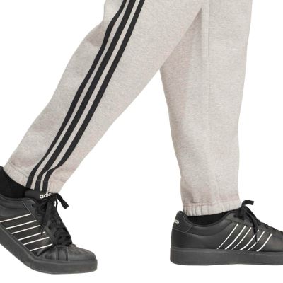 5. Spodnie męskie adidas Essentials 3-Stripes Fleece Tapered Cuffed szare KY4127