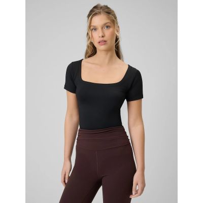T-shirt slim gładki damski 4F 4FRSS26TTSHF3633-20S