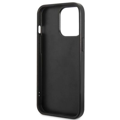 7. Etui Guess Strass Metal Logo na iPhone 13 Pro 6.1" - czarne