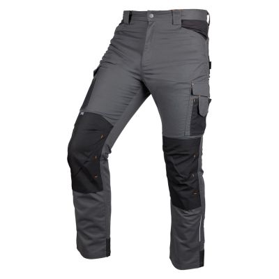 Spodnie robocze Mix&Match, Canvas, wzmocnienia z Cordury, szaro-czarne, rozmiar S