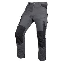 Spodnie robocze Mix&Match, Canvas, wzmocnienia z Cordury, szaro-czarne, rozmiar S