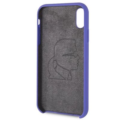 4. Etui Karl Lagerfeld Silicone na iPhone Xr  - fioletowe