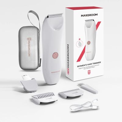 3. Trymer damski MAXGROOM M-9082 2w1 do ciała i twarzy - biały