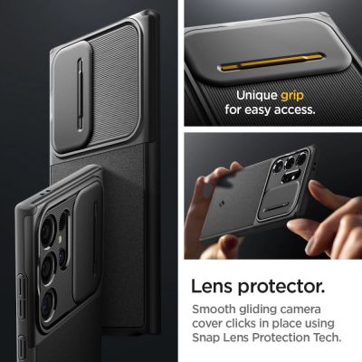 7. Etui Spigen Optik Armor na Samsung Galaxy S24 Ultra - czarne