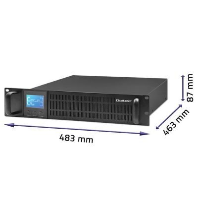 8. Qoltec Zasilacz awaryjny UPS RACK | 1kVA | 800W | LCD