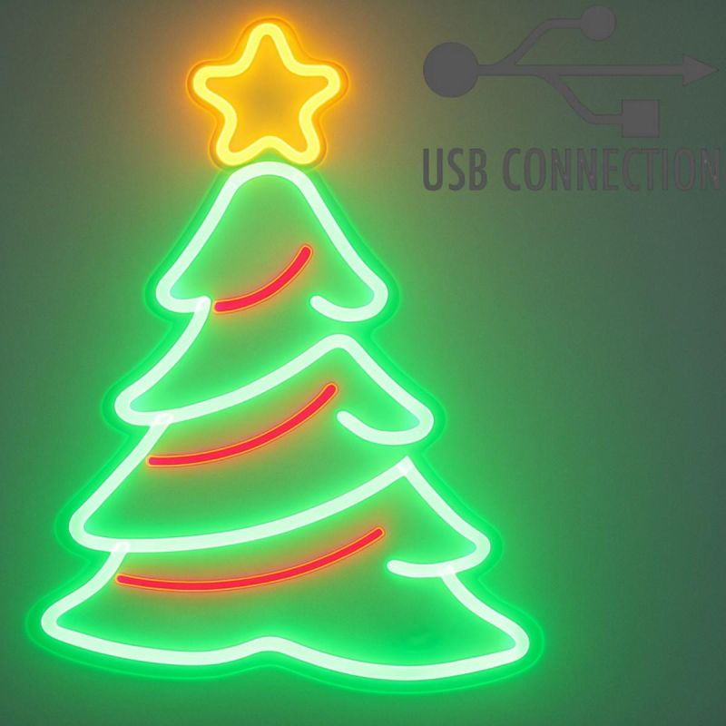 7. LAMPA ŚCIENNA NEON CHOINKA