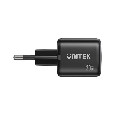19. UNITEK ŁADOWARKA SIECIOWA 2X GAN USB-C & USB-A 20W CZARNA