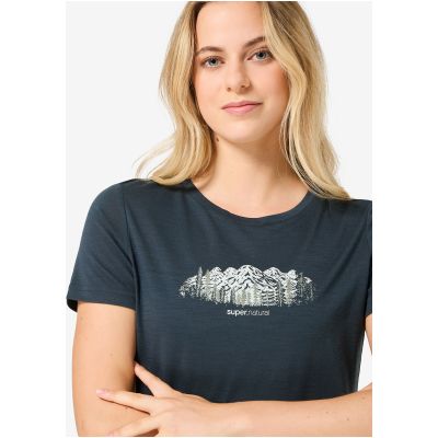 2. Koszulka z krótkim rękawkiem damska SUPER.NATURAL W CANADIAN WOODS TEE granatowa