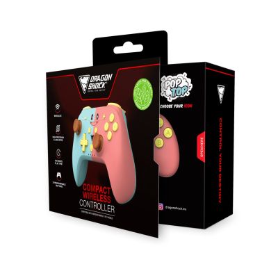 5. Dragonshock PopTop Niebieski, Różowy, Żółty, Brązowy Bluetooth Gamepad Analogowa/Cyfrowa Nintendo Switch, PC