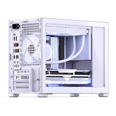 7. Obudowa PC Jonsbo D32 STD Biała Obudowa, Mini Obudowa, mATX, Szkło Hartowane - Białe