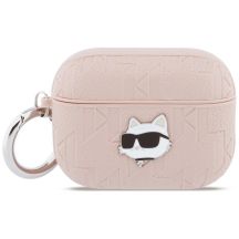 Etui Karl Lagerfeld Monogram Choupette Head na AirPods Pro 3 - rózowe