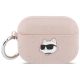 Etui Karl Lagerfeld Monogram Choupette Head na AirPods Pro 3 - rózowe