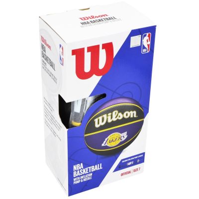 14. PIŁKA DO KOSZYKÓWKI WILSON NBA LA LAKERS KARTON POMPKA