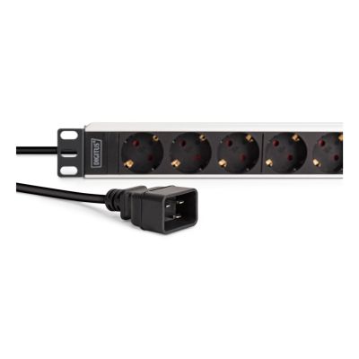 7. Digitus DN-95440 rozdzielacz zasilania PDU 9 x gniazdo sieciowe 1U Czarny, Srebrny