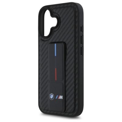 6. Etui BMW M Grip Stand Smooth and Carbon na iPhone 16 - czarne
