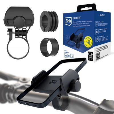 Uchwyt rowerowy na telefon 3mk BikeGrip - czarny