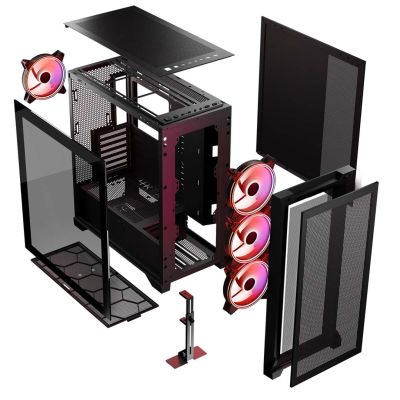 32. MODECOM OBUDOWA VOLCANO EXPANSE S APEX ARGB MIDI BLACK