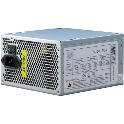 2. Inter-Tech SL-500 Plus moduł zasilaczy 500 W 20+4 pin ATX ATX Srebrny