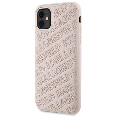 2. Etui Karl Lagerfeld Quilted K Pattern na iPhone 11 / Xr - różowe