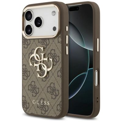 Etui Guess 4G Big 4G Classic Logo na iPhone 17 Pro Max / 18 Pro Max - brązowo-złote