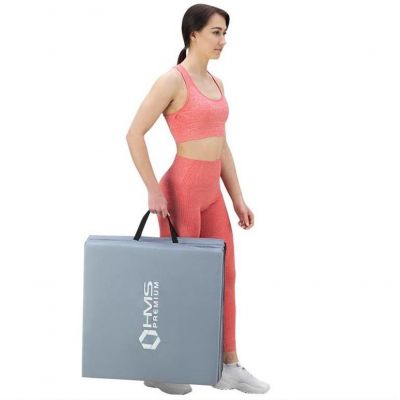 10. Materac gimnastyczny HMS MGS02 składany szary 1800x600x500mm