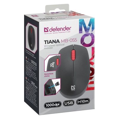 3. DEFENDER MYSZ BEZPRZEWODOWA TIANA MB-055 RF SILENT 1000dpi 3P