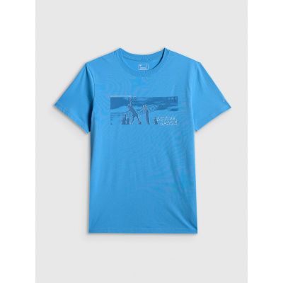 6. T-shirt reagular z nadrukiem męski 4F 4FWSS26TTSHM3035-33S