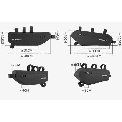 9. Sakwa rowerowa Rockbros AS-043 na rzepy 3l - czarna
