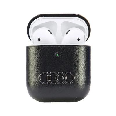 2. Etui Audi Leather Big Logo na AirPods 1 / 2 - czarne