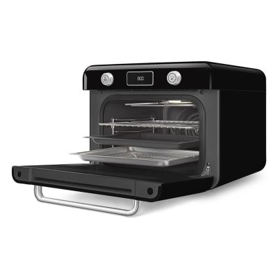 9. Smeg COF01BLEU piec parowy Mała Czarny Przyciski, Obrotowy