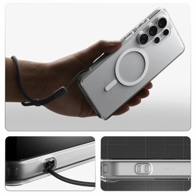 19. Etui Spigen Ultra Hybrid Mag MagSafe na Samsung Galaxy S26 Ultra - przezroczysto-białe