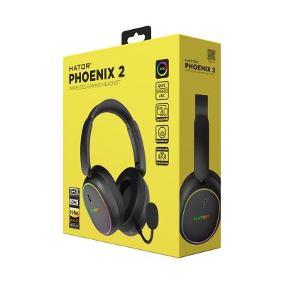 10. Słuchawki dla graczy Hator Phoenix 2 Wireless bezprzewodowe czarne