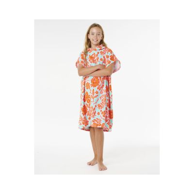 2. Ponczo dziewczęce RIP CURL Mixed Cotton Hooded Towel-Girl czerwone