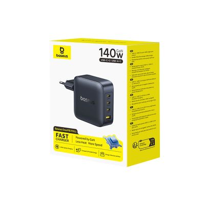 7. Ładowarka sieciowa Baseus EnerFill FH11 GaN 140W 3xUSB-C + 1xUSB-A - czarna