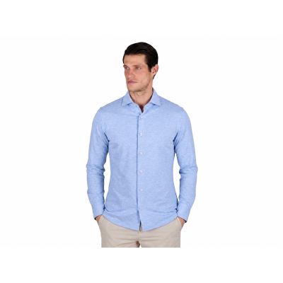 Paul&Shark Koszula z dzianiny jersey męska jasny denim - model 26413146CF (rozmiary)