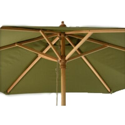 2. PARASOL OGRODOWY DREWNIANY 250CM SKŁADANY ZIELONY
