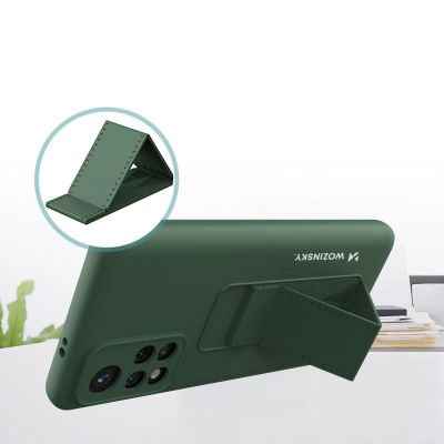 5. Wozinsky Kickstand Case silikonowe etui z podstawką etui Xiaomi Redmi 10 czerwone