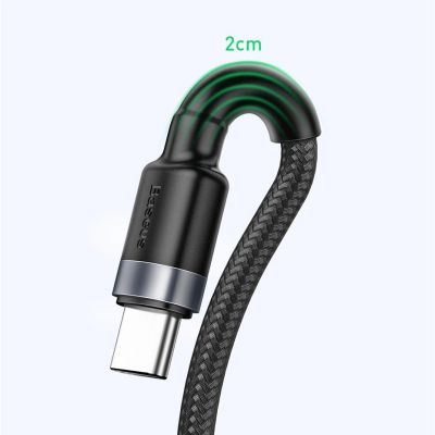 15. Baseus Cafule kabel przewód USB Typ C SuperCharge 40W Quick Charge 3.0 QC 3.0 1m szaro-czarny (CATKLF-PG1)