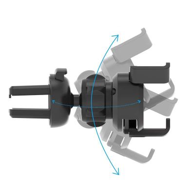11. Grawitacyjny uchwyt samochodowy do smartfona na kratkę nawiewu z odświeżaczem srebrny (YC06)