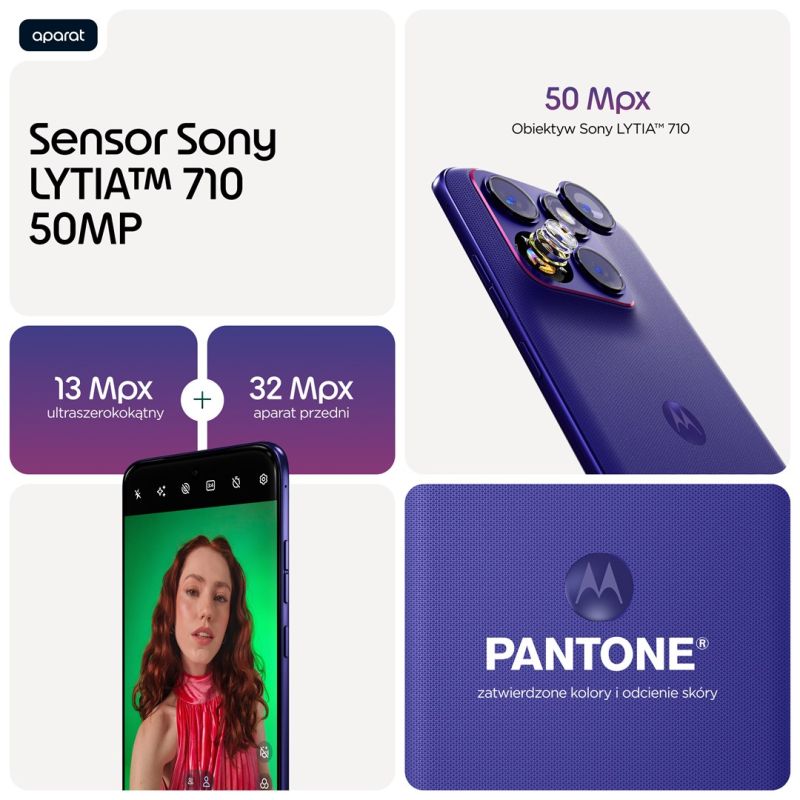 7. Motorola edge 70 fusion 17,2 cm (6.78") Dual SIM Android 16.0 5G USB Type-C 8 GB 256 GB 5200 mAh Fioletowy
