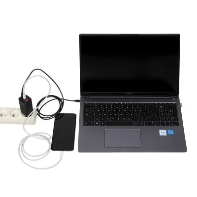 4. ŁADOWARKA SIECIOWA I-BOX C-65 GAN PD65W KABEL, CZARNA