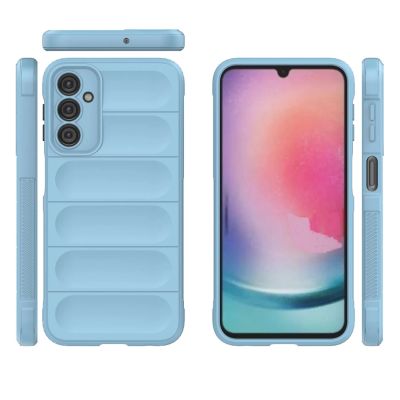 2. Magic Shield Case etui do Samsung Galaxy A24 4G elastyczny pancerny pokrowiec jasnoniebieskie