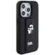 4. Etui Karl Lagerfeld Gripstand Saffiano Karl&Choupette Pins na iPhone 14 Pro - czarne