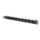 Digitus DN-95437 rozdzielacz zasilania PDU 9 x gniazdo sieciowe 1U Czarny, Srebrny