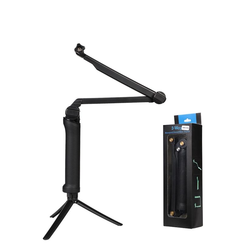 8. Statyw monopod 3 w 1 z uchwytem do selfie dla GoPro - czarny