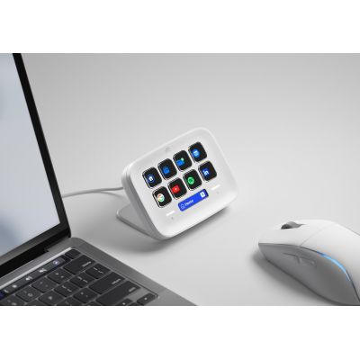 5. Kontroler zewnętrzny Elgato Stream Deck Neo, biały, 8 konfigurowalnych klawiszy