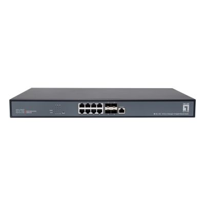2. LevelOne XEL-1291 Zarządzany L3 10G Ethernet (100/1000/10000) 1U Czarny