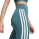 11. Legginsy damskie adidas Optime Essentials 3-Stripes 7/8 zielone JY2152