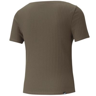 4. Koszulka Puma Her Ribbed Slim Tee Grape Leaf W 531917 44